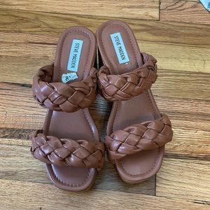 Steve Madden Brown Wedge Sandals Size 8.5